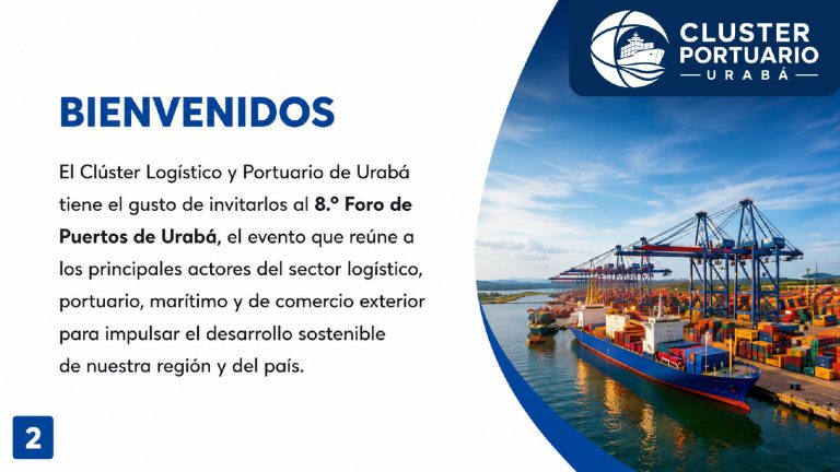 Presentación del 8.º Foro de Puertos de Urabá - lámina 2