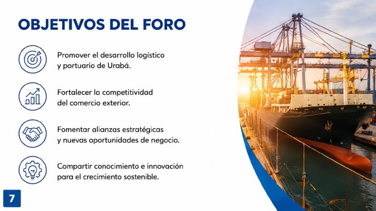 Presentación del 8.º Foro de Puertos de Urabá - lámina 3