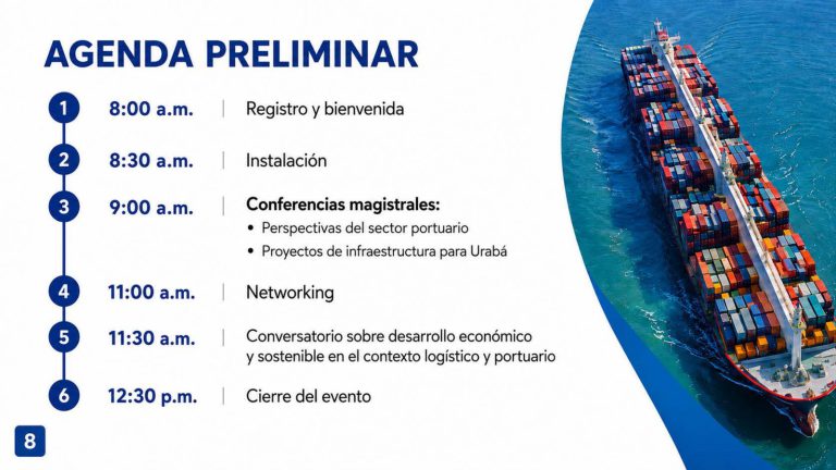 Presentación del 8.º Foro de Puertos de Urabá - lámina 4